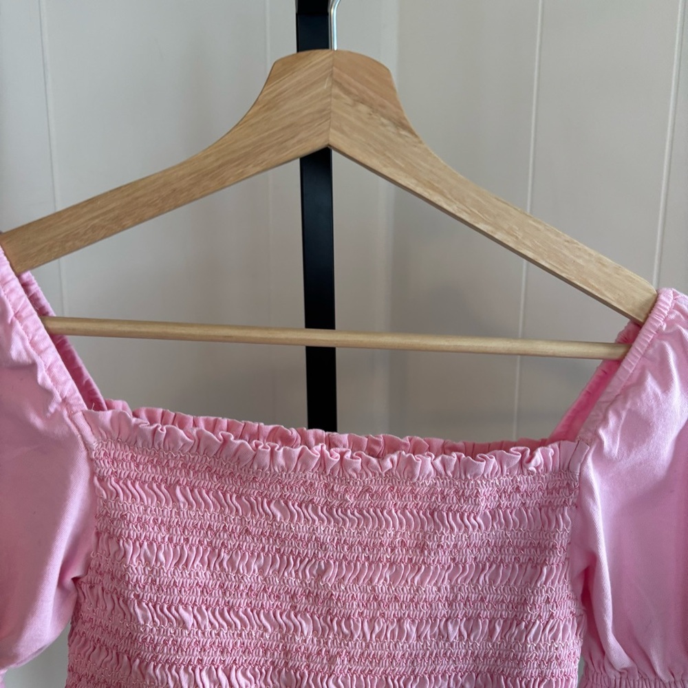 Polo Ralph Lauren Smocked Peplum Top Girls L (12–14) NWT Pink Preppy Coquette
